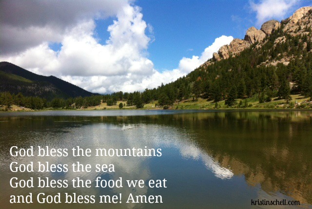God Bless the Mountains Mealtime Prayers WM
