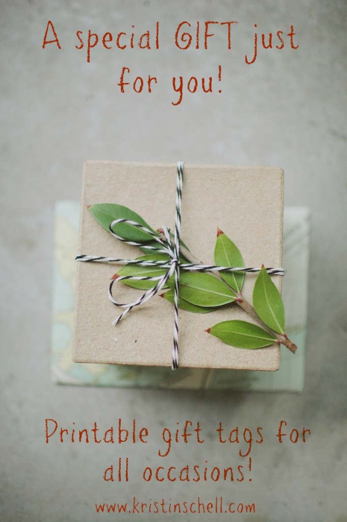 Gift Tag Printables | 31 Days of Outrageous Hospitality with Kristin Schell
