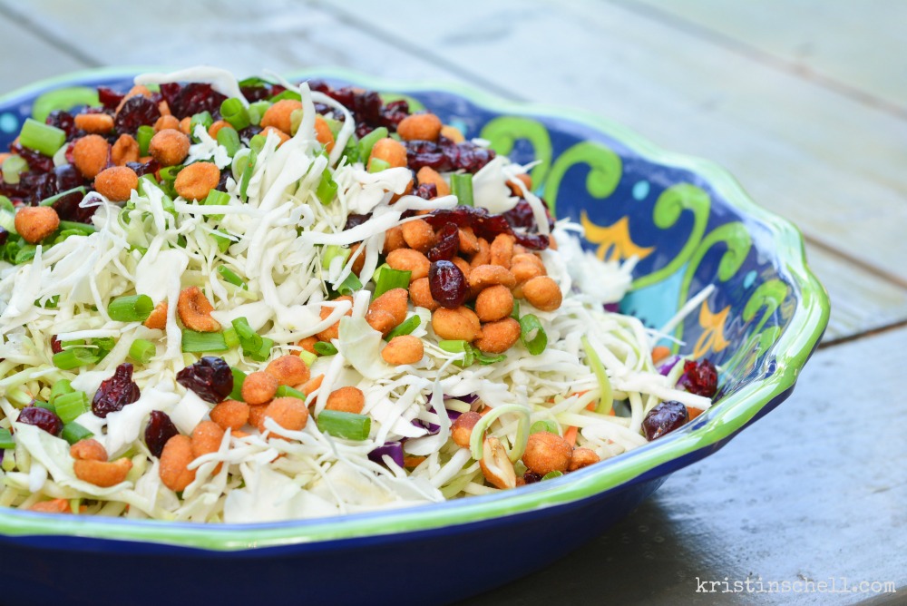 Sweet & Tangy Coleslaw | Five ingredient summer salad , perfect for picnics, potlucks, and neighborhood gatherings | kristinschell.com