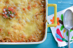 5 Ingredient Tex-Mex Casserole | Our go-to easy, one dish supper | theturquoisetable.com